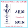 Plotterdatei Rock Queen Anker Vintage, duits