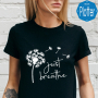 Plotterbestand Rock Queen Just breathe Pusteblume, Duits
