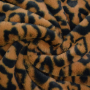 Tissu fausse fourrure Leopard Leo Style, marron