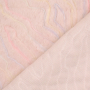 Tissu peluche avec broderie en tulle Waves, rose clair