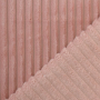 Tissu fausse fourrure côtelé Stripy, vieux rose