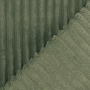Tissu fausse fourrure côtelé Stripy, vert olive