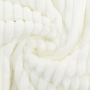 Tissu fausse fourrure côtelé Stripy, blanc cassé