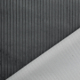 Tissu ameublement fauteuil canapé velours côtelé à grosses côtes Hyper, gris foncé