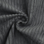 Tissu ameublement fauteuil canapé velours côtelé à grosses côtes Hyper, gris foncé