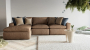 Furnishing fabric leather look Yuma, light taupe