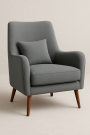 Tissu ameublement fauteuil canapé velours Mavel, gris