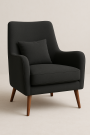 Furnishing fabric velvet Mavel, black