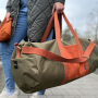 Tissu déperlant extérieur polyester uni, vert olive foncé