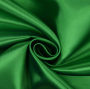 Tissu satin polyester uni, vert