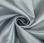 Tissu satin polyester uni, gris argent