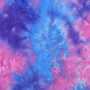 Tissu jersey polyester Batik Tie dye, rose fuchsia