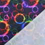 Tissu jersey polyester Bulles Color Bubbles, noir