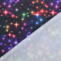 Tissu jersey polyester Étoiles Color stars, noir