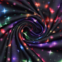 Tissu jersey polyester Étoiles Color stars, noir