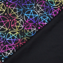 Tissu jersey polyester Halloween Pentagramme, noir