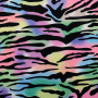 Tissu jersey polyester Rainbow Tiger, multicolore