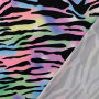 Tissu jersey polyester Rainbow Tiger, multicolore