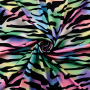 Tissu jersey polyester Rainbow Tiger, multicolore