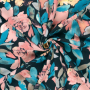 Polyesterstof linnen look, marineblauw