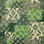 Doorgestikte popeline stof Paisley, green