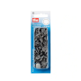 Boutons pression 12,4 mm, gris foncé