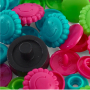 Boutons pression Color Flower Mix green