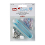 Prym Love Jersey Druckknopf 8 mm hellblau, rosa