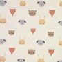 Rain coat fabric Aqua Protect Happy Animals, beige