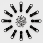 Reißverschluss Schieber-Set, schwarz