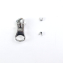 Reißverschluss Schieber-Set, silber