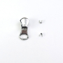 Reißverschluss Schieber-Set, silber