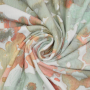 Tissu jersey côtelé Fleurs Aquarell Flowers, menthe clair
