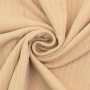 Tissu jersey de coton côtelé, beige