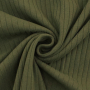 Tissu jersey de coton côtelé, vert olive