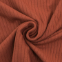 Tissu jersey de coton côtelé, rouille