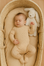 Ribjersey little flowers, beige