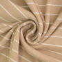 Tissu jersey de coton côtelé stripes, beige