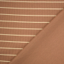 Tissu jersey de coton côtelé stripes, marron