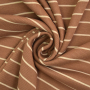 Tissu jersey de coton côtelé stripes, marron