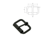 Metalen gesp, 30mm, zwart