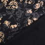 Punta di Roma jersey Golden Flowers, zwart