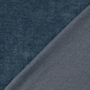 Tissu jersey velours côtelé milleraies, bleu dennim