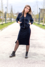 Samt Jersey, schwarz