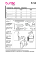 Sewing pattern accessoires Ladies, Burda 5759, En/Ger/Fr
