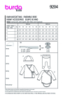 Patron Burda 9204 vêtements bébé, version papier, en français