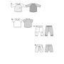 Patron Burda Kids 9246 combinaison bébé, taille 56-86, en français