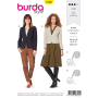 Naaipatroon blazer, Burda 6160, Dui/En/Fr