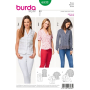 Blouse , Shawl Collar, Burda 6533, Dui/En/Fr