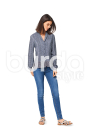 Blouse , Shawl Collar, Burda 6533, Dui/En/Fr